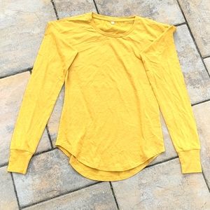Plus size women long sleeve t-shirt mustard 3x